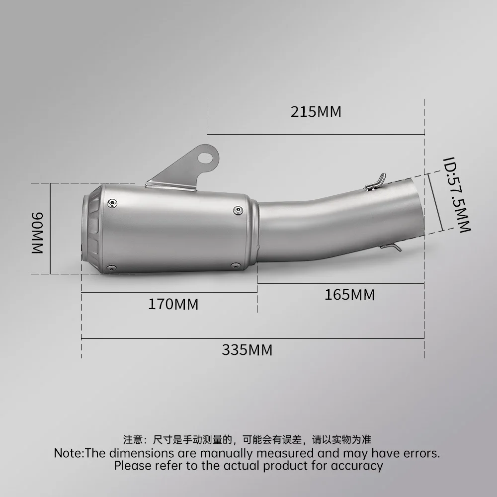 FORZXMOTO 500RR motorcycle system exhaust stainless steel tail section Slip On