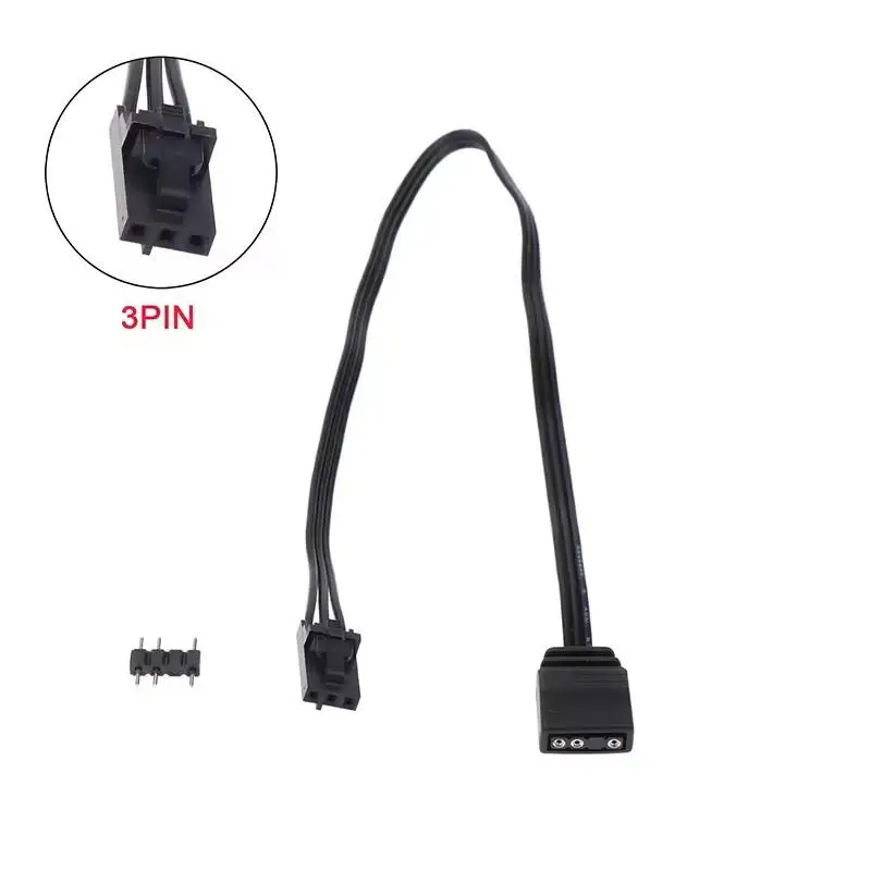 RGEEK 12V RGB Fan Hub To 5V 3PIN 4PIN ARGB Male Adapter Cable For RGB Hub Lighting Node Core For Corsair QL LL120 ICUE