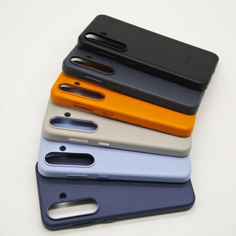 Wysokiej jakości etui na telefon z ekologicznej skóry do Samsung Galaxy S25 Ultra Plus S25Edge, biznesowa obudowa ochronna na tył S25+ S25Ultra — zdjęcie produktu 3