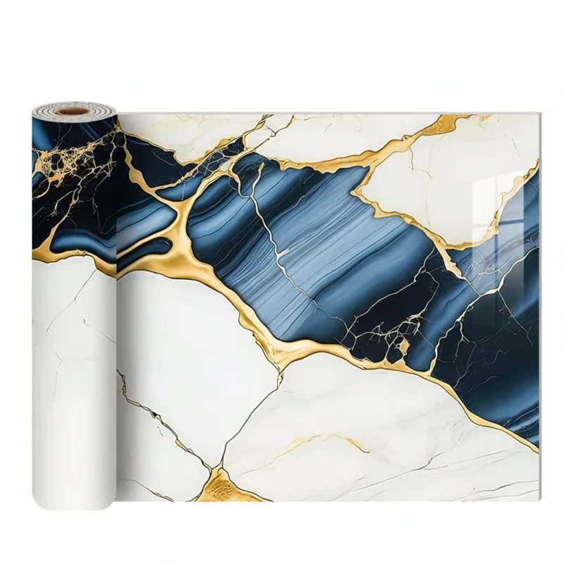 

Gilt self-adhesive imitation marble tile wall sticker XPE sticker kitchen TV background wallpaper wallpaper