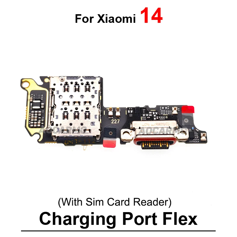 Charging Dock Charger Port Connection Main Board Flex Cable Repair Parts For Xiaomi 14T Pro 15 14 14Pro 14U Replacement