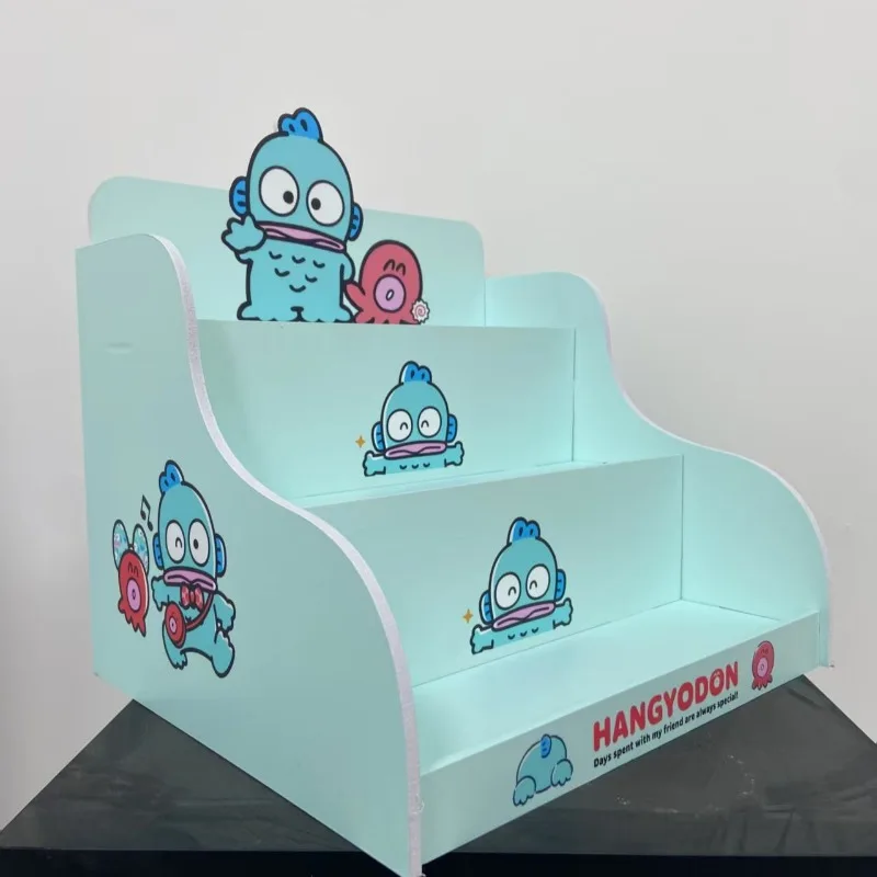 Hangyodon Anime Kawaii Sanrio Ins Kotak Penyimpanan Modis Rak Pajangan Kartun Lucu Kotak Rak Kabinet Hadiah Siswa untuk Anak-anak