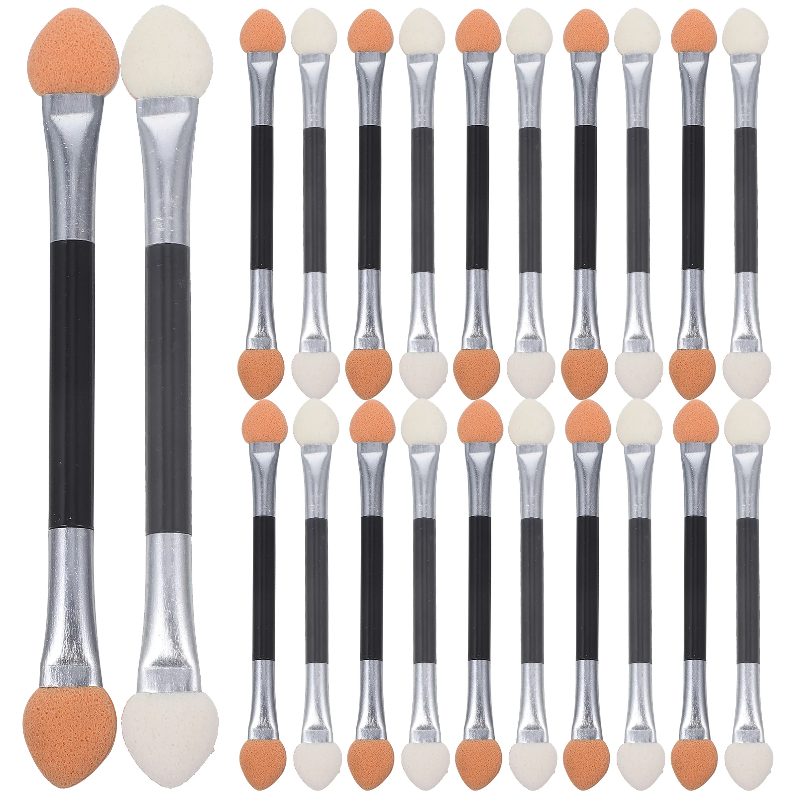 

24pcs Makeup Sponge Sticks Eyeshadow Brush Disposable Soft Latex Plastic Handle Essential Tools for Eye Women