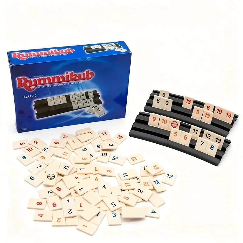 

3 Styles Classic Block Board Game, Number Strategy Party Game for Friends Gathering & Travel