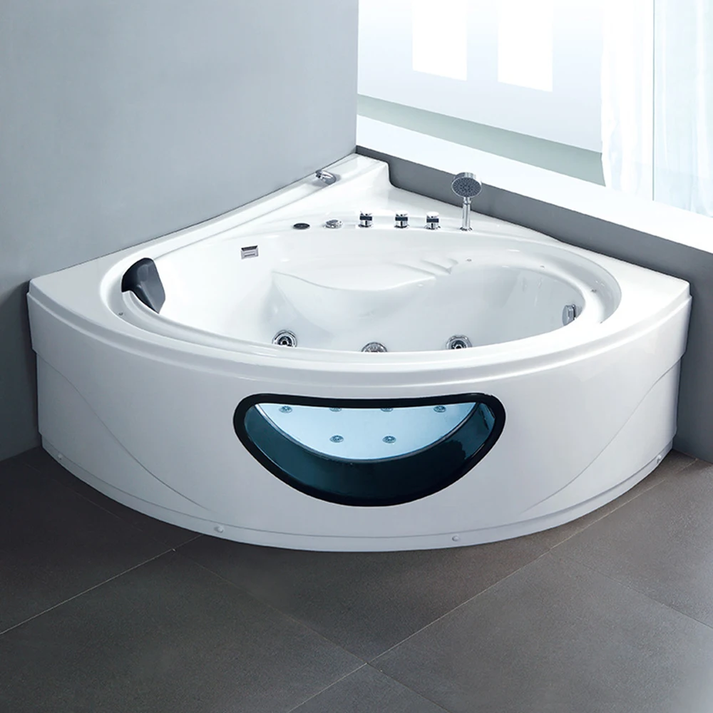 

Wall Corner Whirlpool Bathtub Acrylic Hydrogenmassage Surfing Chromotherapy Double People SPA LG1681A