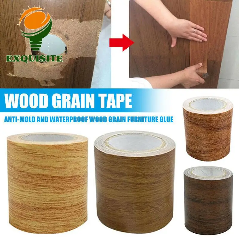 Repair Subsidies Stickers Sofa Wood Grain Skirting Waist Line Self Adhesive Home Decor Improvement Fix Patch Floor Stickers