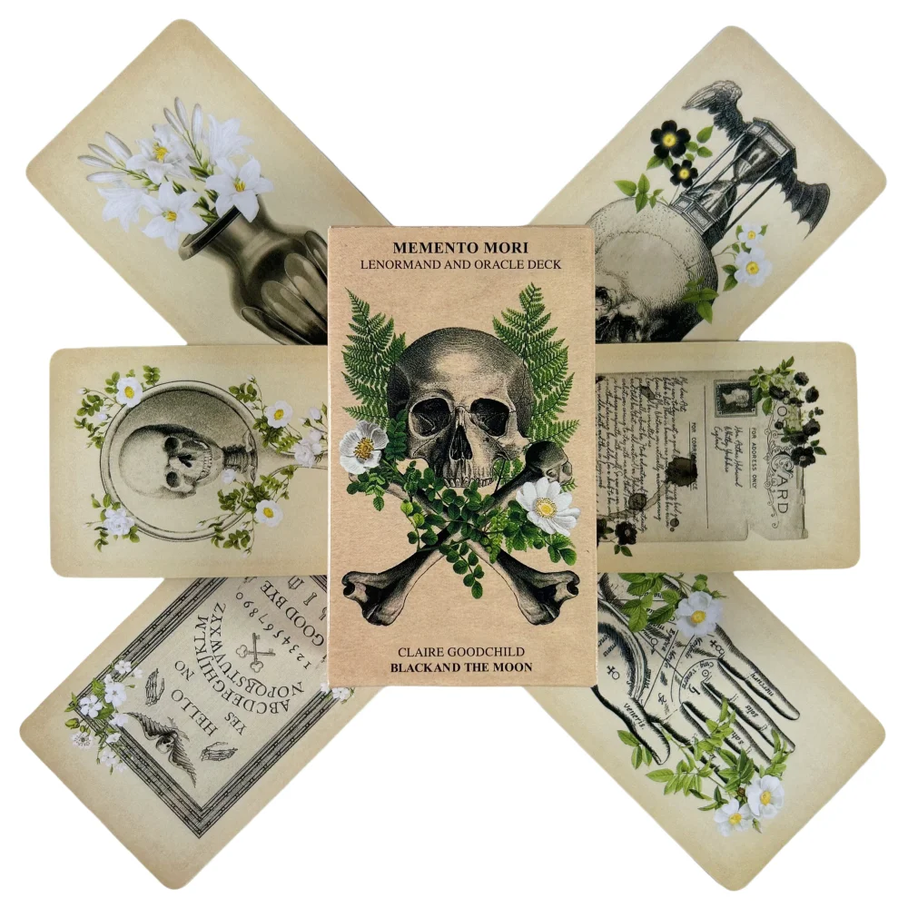 Memento Mori Lenormand und Oracle Deck von Claire Good, ideal für Liebhaber der Wahrsagerei, Geschenk für spirituelle Enthusiasten, Spielkarten – Detail 1