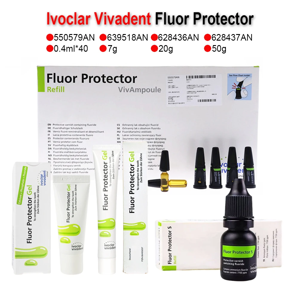 

Dental Fluoride Protective Varnish Original Vivadent AG Fluor Protector Enamel Acid Resistance Teeth Whitening Care Anti Caries