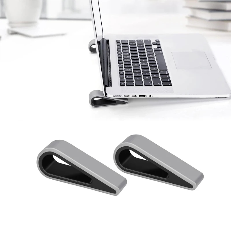 Universal Ultra Compact Portable Laptop Keyboard Stands Notebook Elevated Feet Rubber Tilting Wedge Riser Holder 2 Pack