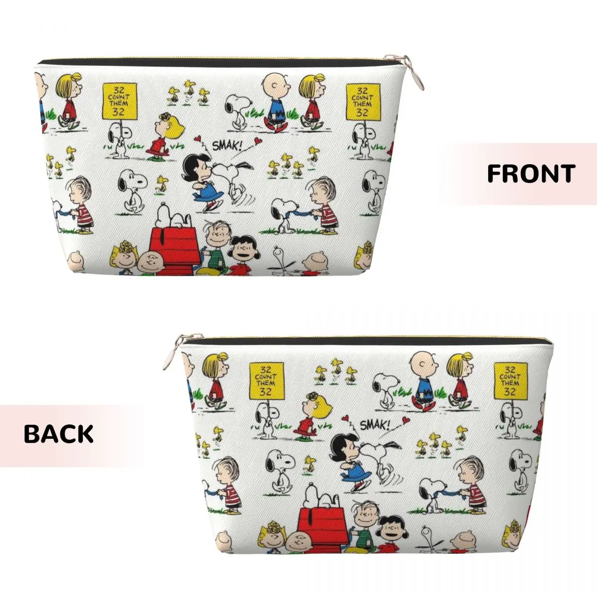 Custom Beagle Dog Snoopy Collage Makeup Bag Women Travel Cosmetic Organizer Cute Cartoon Comics Storage Toiletry Bags