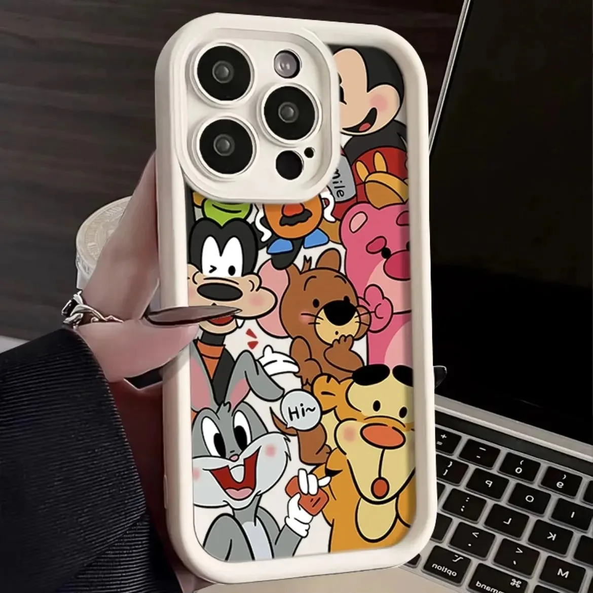 Disney Winnie Pooh Plain Multistep Soft TPU Phone Case for iPhone 15 14 13 12 11 Pro Max XR XS X 7 8 Plus SE2 Silicone Cover