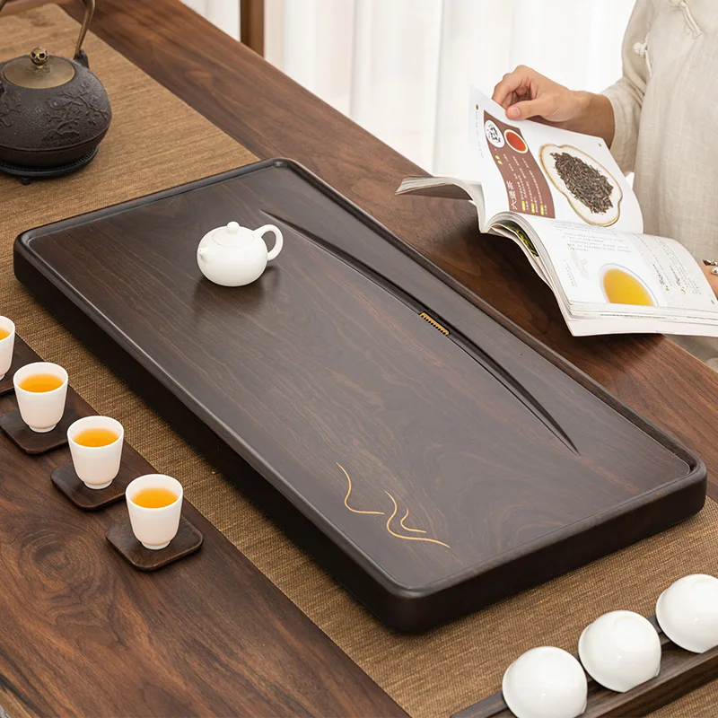

Wooden Serving Tea Tray Luxury Decorative Accessories Office Drainage Chinese Tea Tray Living Room Bandeja Madera Home Products