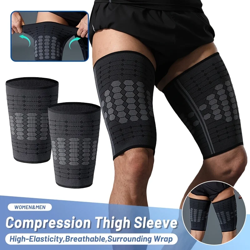 1pcs - Compression Sleeve for Thigh, High-Elasticity Knit Upper Leg Support, Designed for Hamstring Support, Breathable And Comf