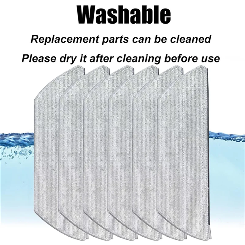 

5Pcs Vacuum Mop Pads Replacement For Shark AV2800ZE/RV2820Y Robot Vacuum,Vacmop Pads Refills,Washable Reusable Soft Pads-AA26