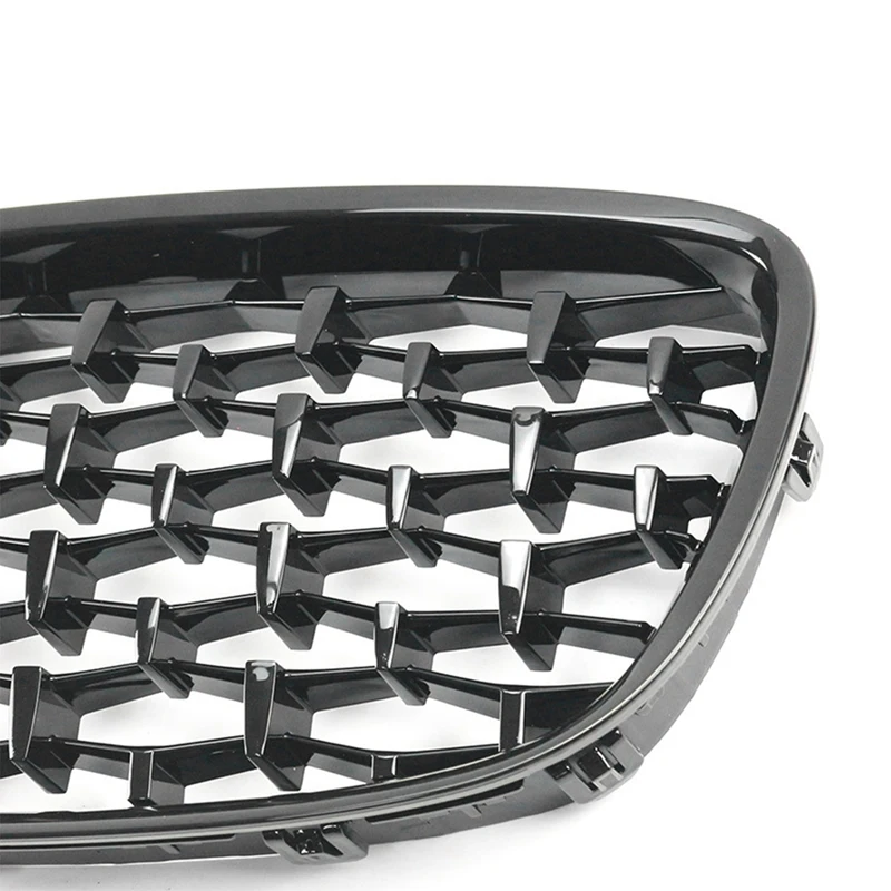 ABHU para BMW 5 Series GT F07 Hatchback 2010-2017 rejilla delantera estilo meteorito de diamante negro para coche