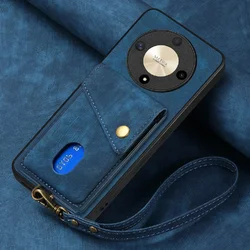 Magic7 6 Pro 5G Luxury Case For Huawei Honor Magic 8 7 6 5 Lite Leather Back Ring Cover Honor 200 Smart 400 600 Pro Card Funda