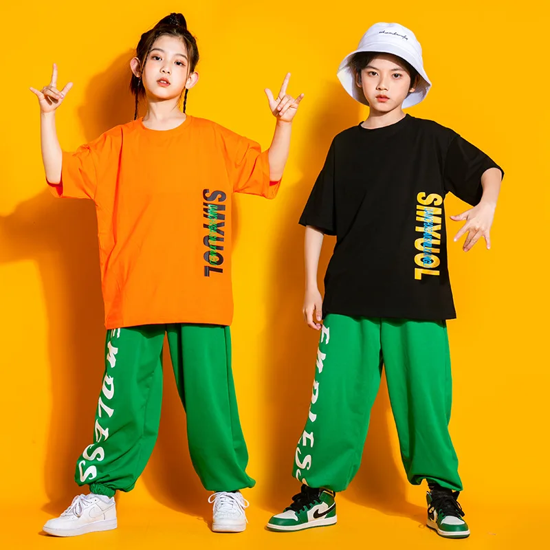 

Kids Summer Sportswear Suit Short Sleeve T-shirt + Pants 2pcs Girls Boys Cotton Streetwear Teenager Hip Hop Outfits 8 10 12 14 Y