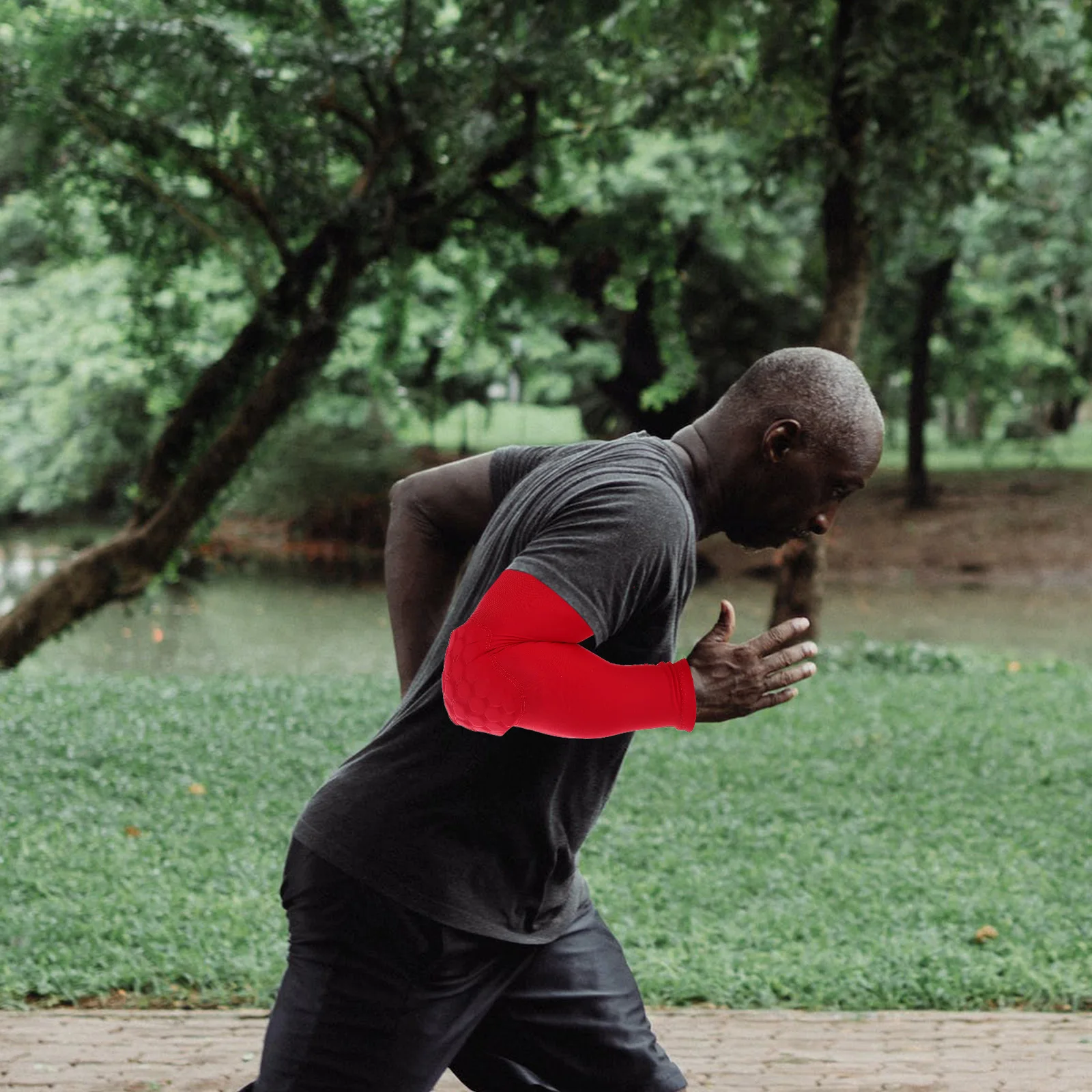 Honingraat ademende elleboogmouw anti-botsing sportbeschermer voor basketbal volleybal fietsen fitness zachte elleboogbeschermers