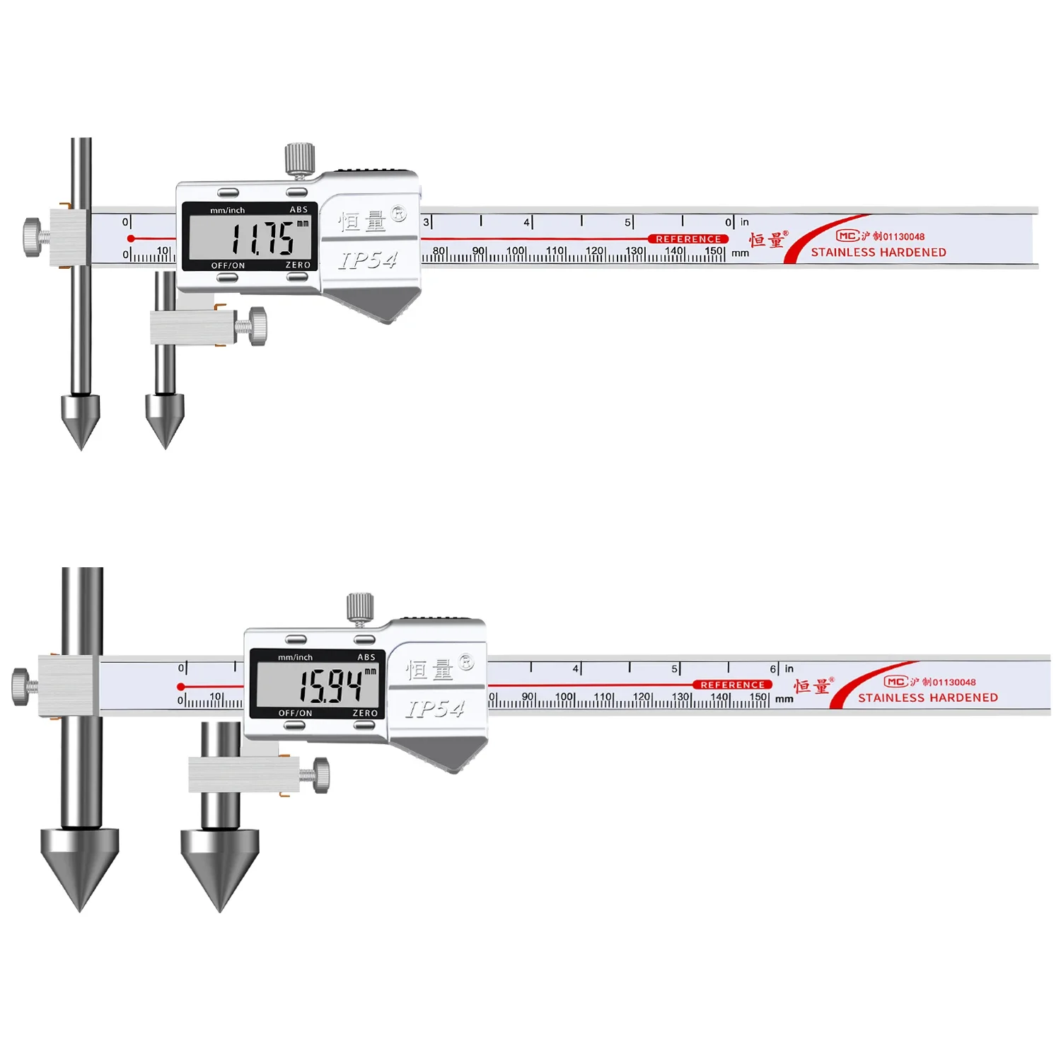 Pied à coulisse numérique à distance centrale Distance des trous Règle à vernier électronique Sonde conique Pied à coulisse électronique Règle de distance centrale des trous