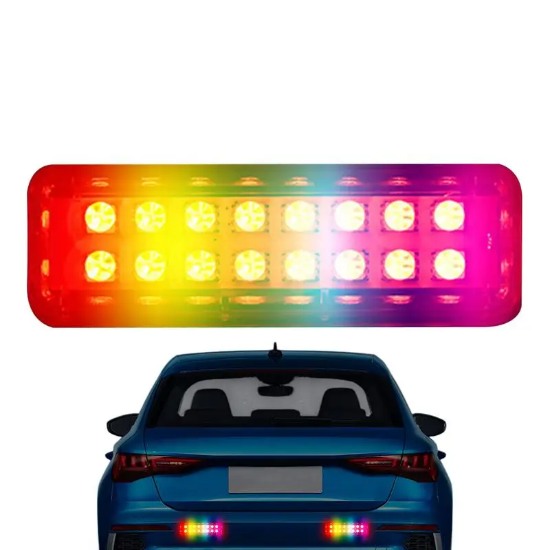 Anti Collision Car Warning Light Motorcycle SUV Flashing Tail Lights Solar Powered Led Strobe Light Vehicle Accessories