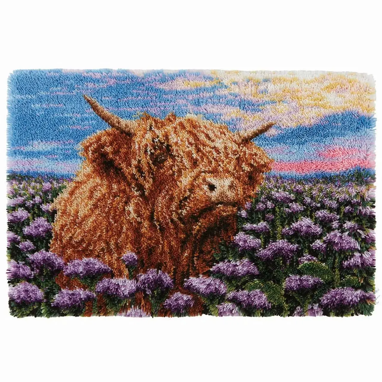 

Animal 3D Latch Hook Kits Rug with Printed Canvas DIY Floor Mats Rug Making Kits Doormat Tapestry Kits Needlework Creative Gift