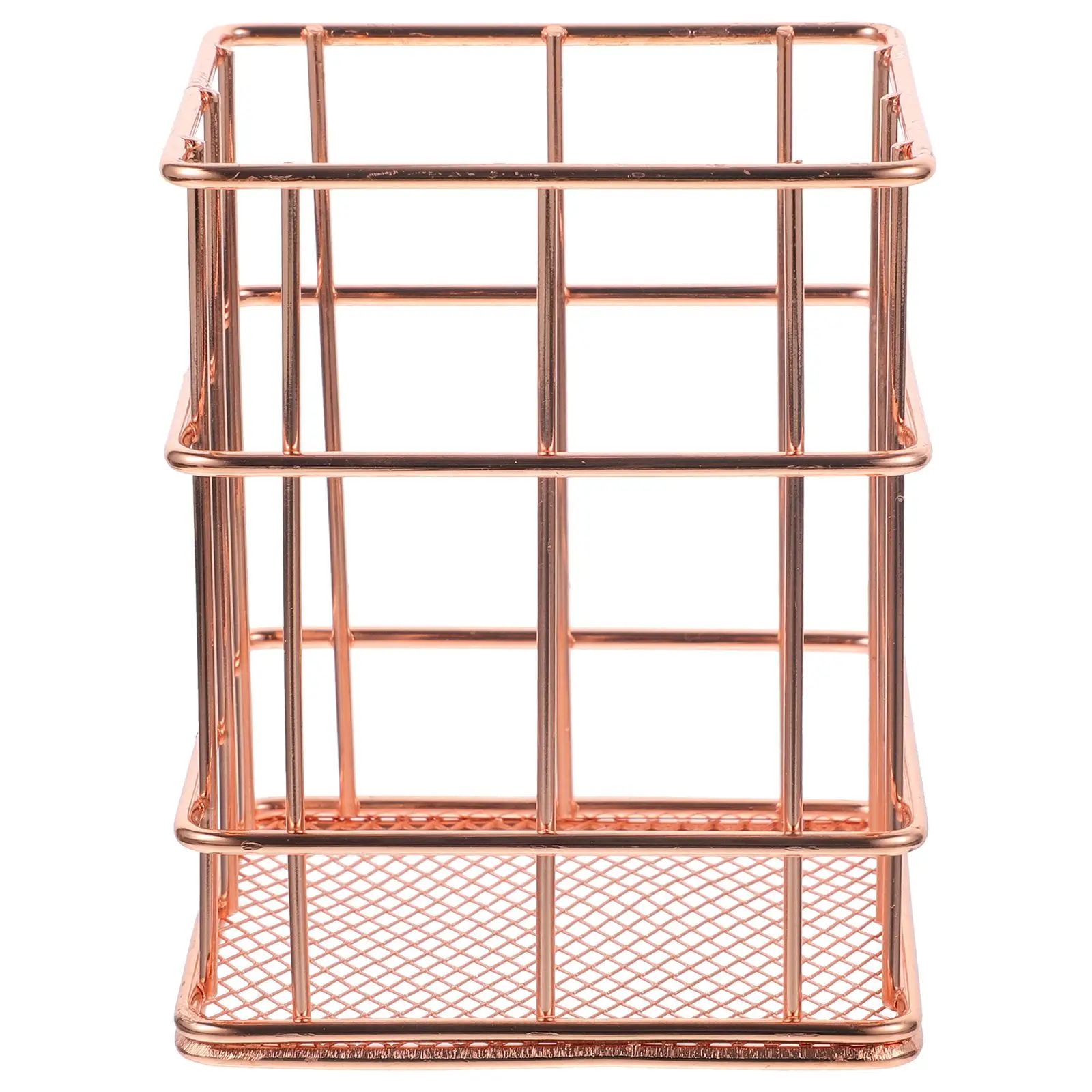 

Multifunctional Metal Holder Desk Organizer Pencil Cup for Student Office Home Pen Cups For Desk Rose Gold Storage Bin