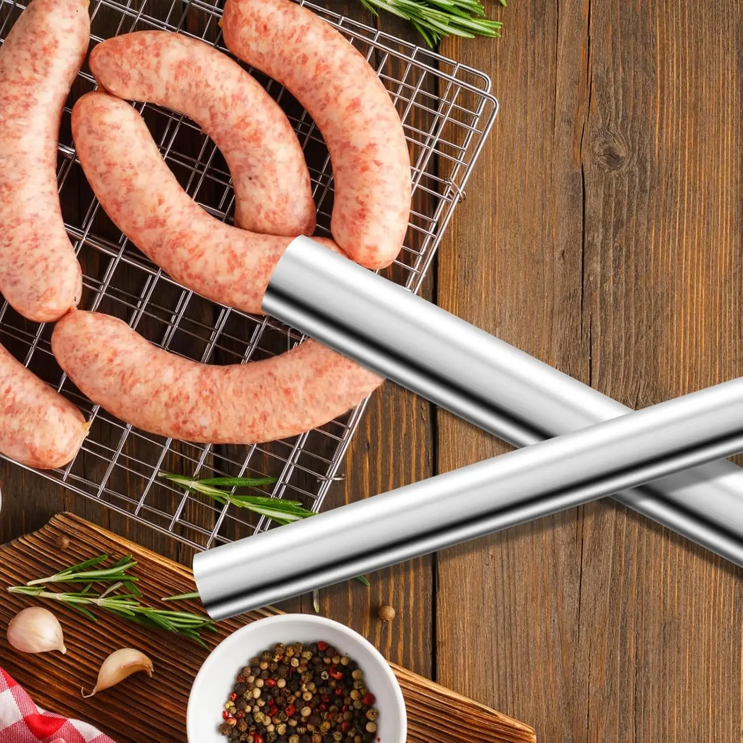 Stainless Steel Sausage Filling Tool, Small Sausage Tube, Funnel Mouth, Large Horn Mouth, Meat Grinder Accessories view 5