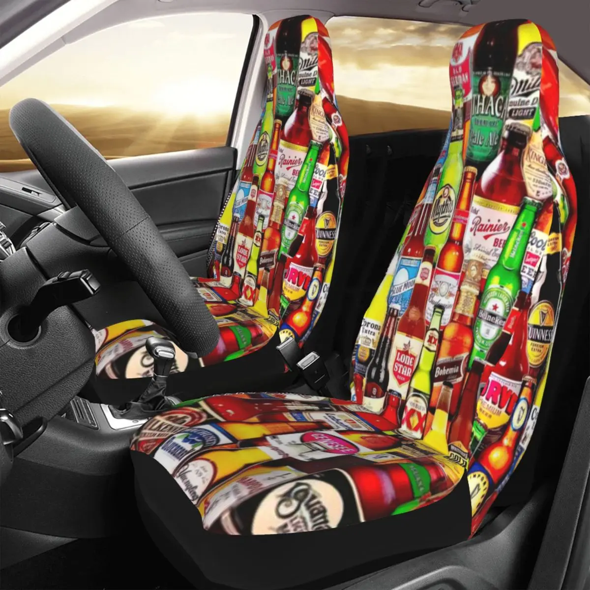 99 Bottles Of Beer On The Wall Car Seat Cover Custom Printing Universal Front Protector Accessories Cushion Set