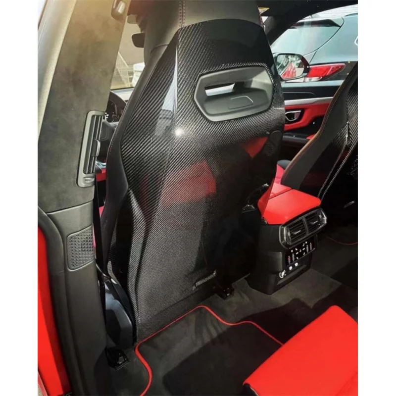 

For Lamborghini URUS 2018-2022 2 Pieces High Quality Dry Carbon Fiber Backrest Seat Cover Trim