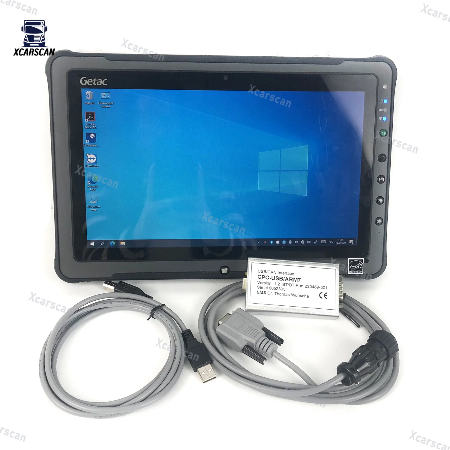 

TruckCom ToyotaBT для Toyota BT EMS CAN Suite Интерфейс общественного связи ARM7 Диагностический инструмент для вилочного погрузчика и Getac F110