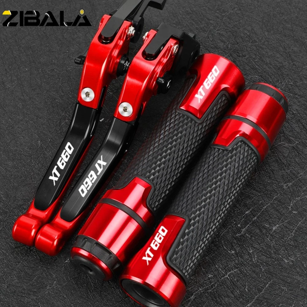 

Motorcycle Accessories Brake Clutch Levers Handlebar Grip Handles bar Hand Grips FOR YAMAHA XT660 XT660R XT660X 2004-2015 2016