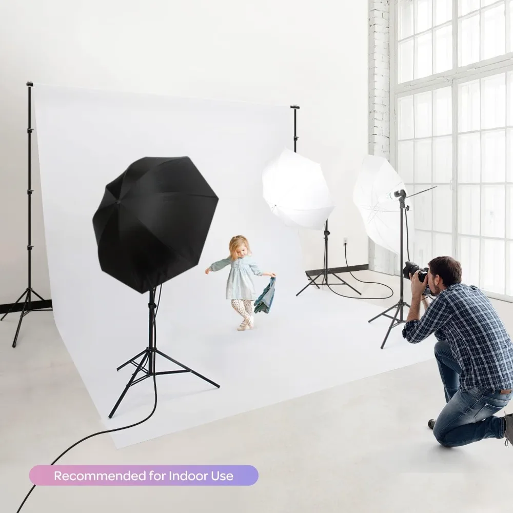 LimoStudio 700W Output Photography Umbrella Continuous Lighting Kit 5500K Neutral Day Light, 6300 Lumen CFL Bulbs with White Sof