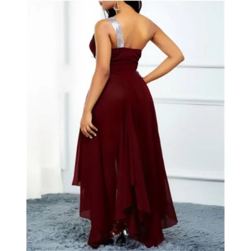 One Shouder Dress For Women Elegantes Formal Occasion Dresses Fashion Sexy Streetwear Party Prom Vestidos Para Mujer Robe Femme