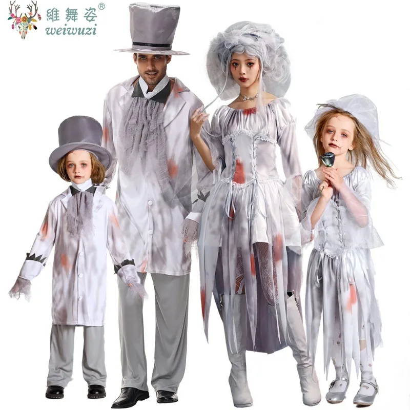 

Halloween Costume Scary Vampire Zombie Family Girl Women Boy Men Couple Teen Blood Cosplay Costume Fancy Party Masquerade Horror