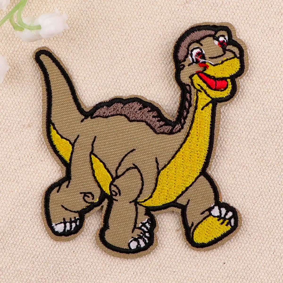 Patch de broderie de dinosaure, dessin animé, fer sur patchs pour vêtements, patchs thermoadhésifs pour vestes, couture, accessoires autocollants faciles à poser