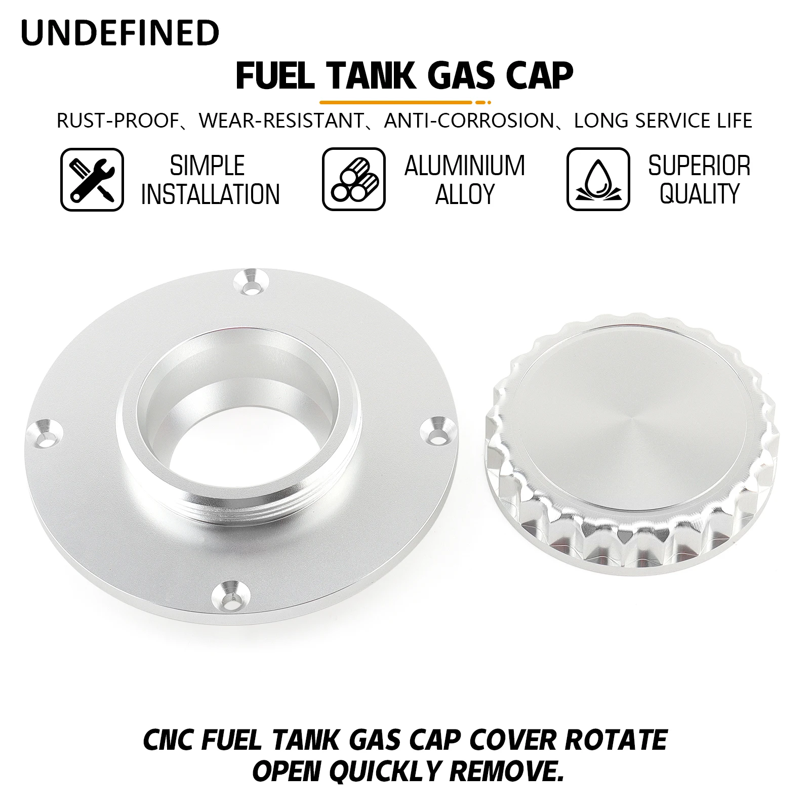 Aluminum Vintage Silver Motorcycle Oil Box Cap Fuel Cap Tank Gas Cover Cafe Racer Fit For BMW K1 K75RT K100 K100LT K1100RS view 3