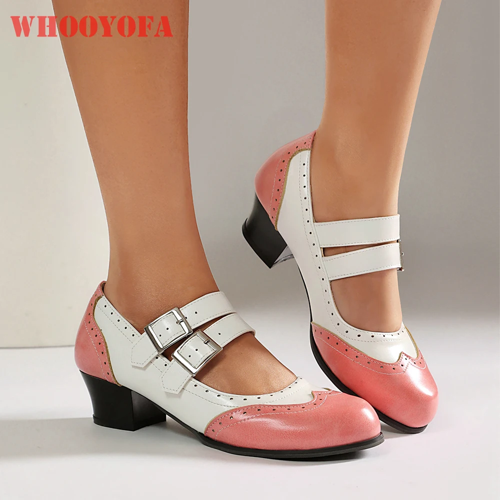 

Новинка 2026: Элегантные женские туфли-лодочки на среднем каблуке 4 см, широкая посадка, для свиданий, большие размеры 11, 43, 46, 50, с двойной пряжкой