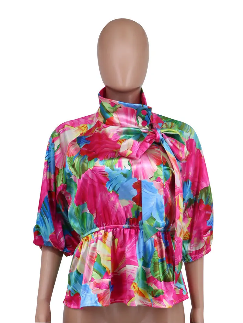 Dames Blouse Lente Zomer 2024 Dames Ronde Hals Nieuw Design Gevoel Casual Shirt Mode Shirts En Blouses Dames Tops