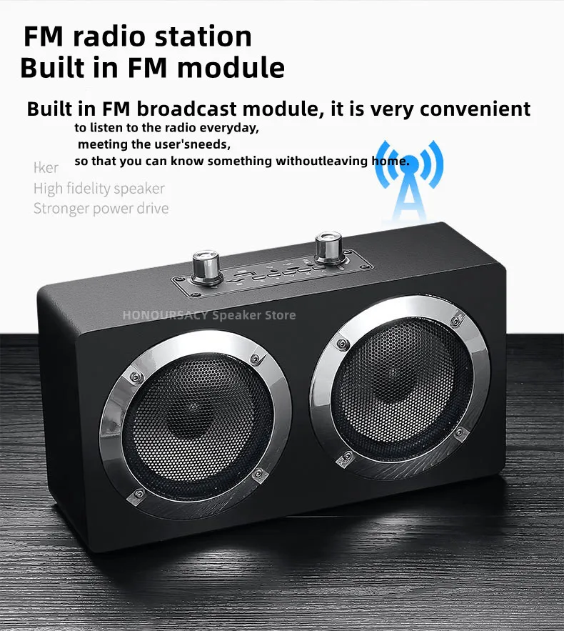 Haut-parleur Bluetooth portable haute puissance, caisson de basses sans fil, KTV familial, basses stéréo, système de cinéma maison, radio FM, TF, 60W