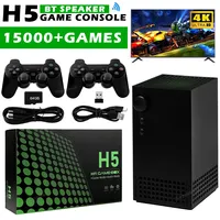 NEW H5 D20 Stereo Retro Video Game Console 4KHD Output Dual Wireless Controller 15000 3D Games For PS/MAME/GB 5.1 BT HiFi Stereo