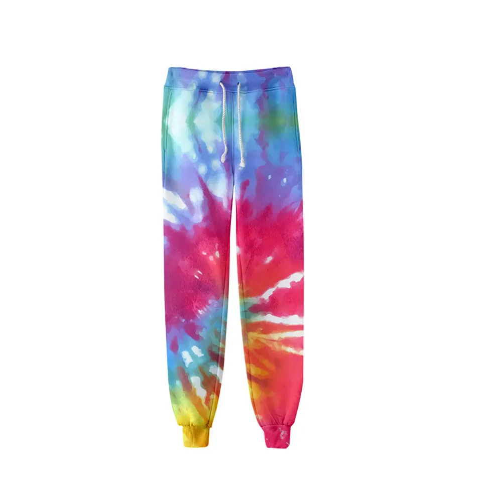 Tie dye 3d Sweatpants Fashion Casual Warm Harem Pants Women Streetwear Colorful Psychedelic Printed High Waist Baggy Trousers