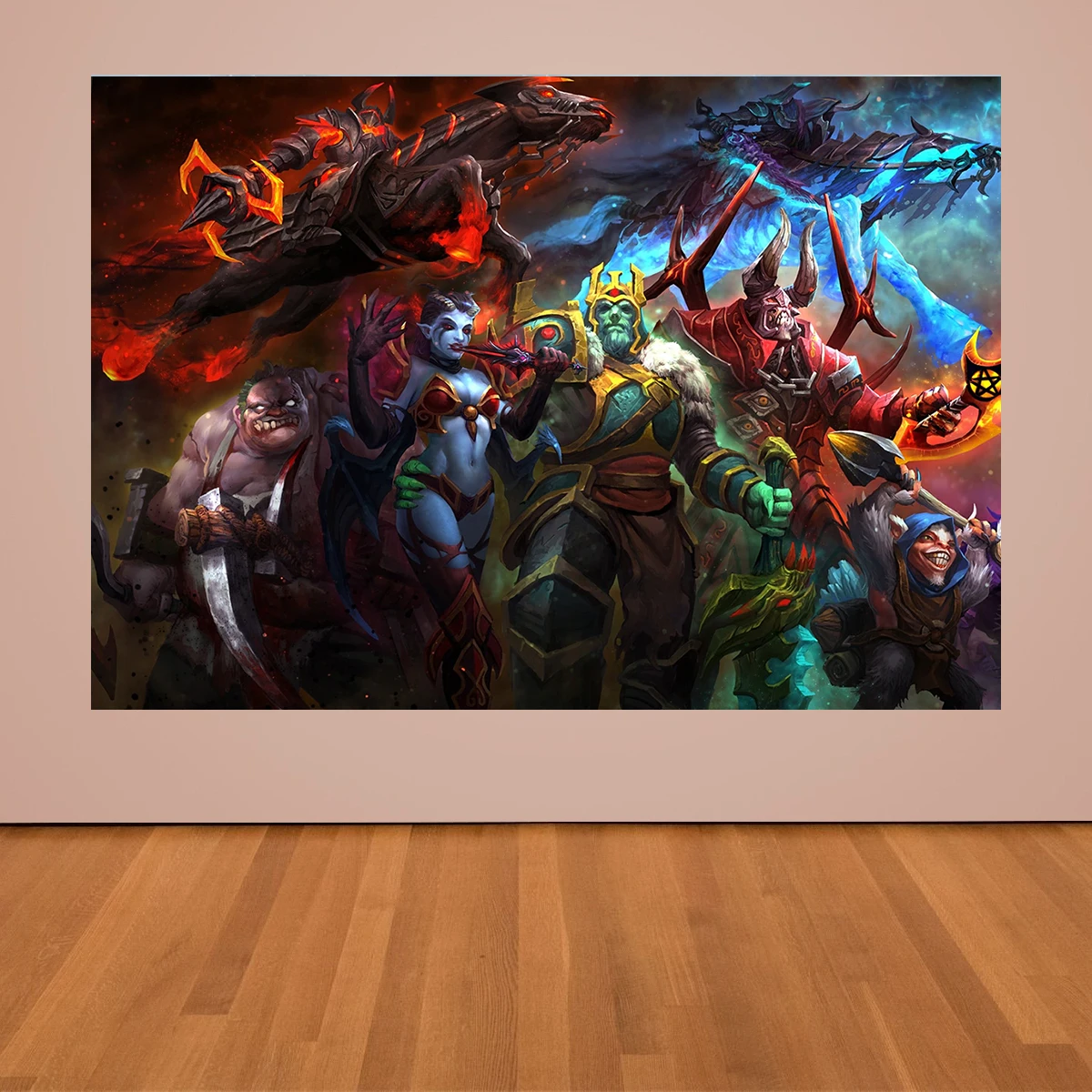 الفوضى ليلة ماجيك DOTA2 خلفية ألعاب غرفة الديكور التصوير الفوتوغرافي المنافسة ملصق خلفية راية صور استوديو الدعائم