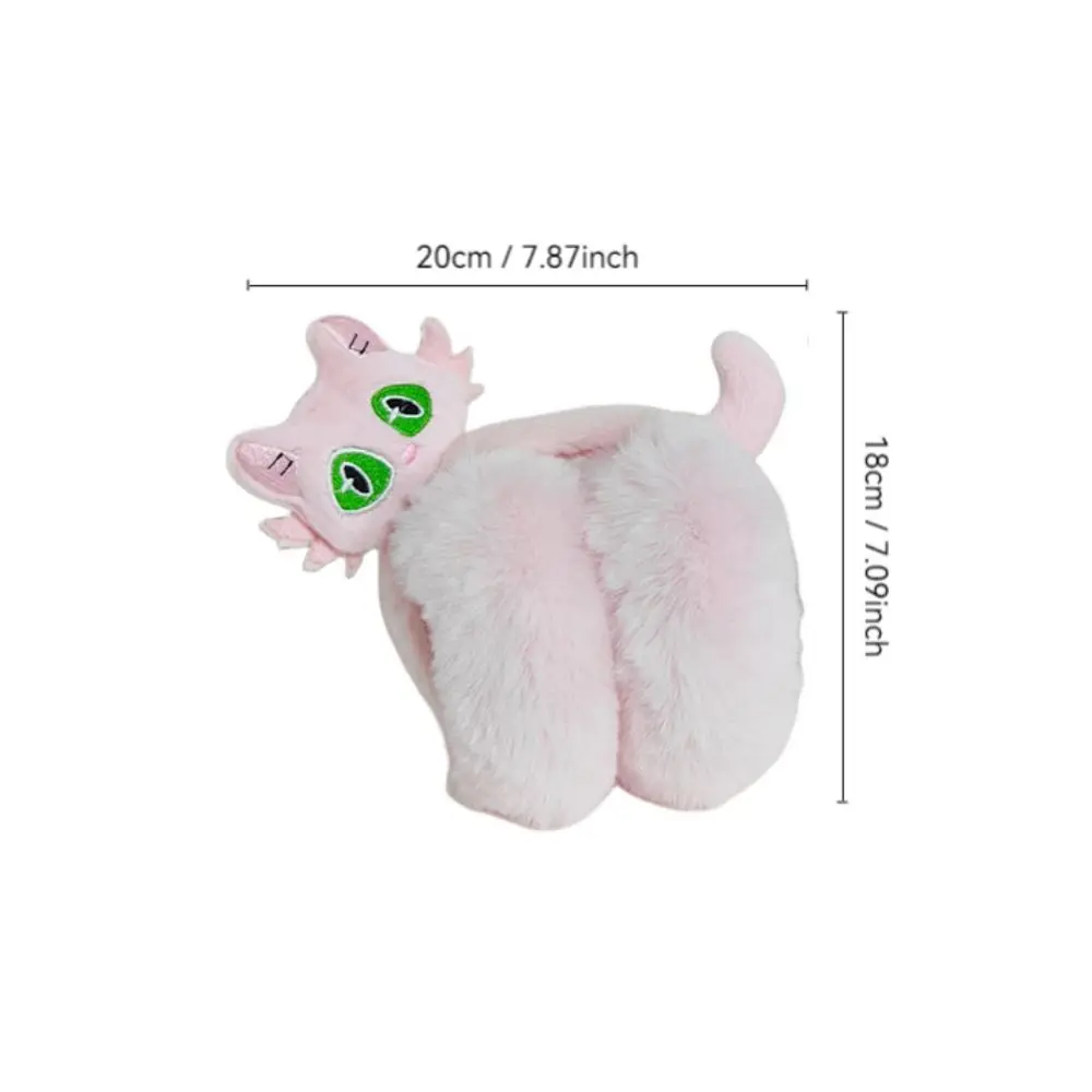 ที่ปิดหูแฟชั่นให้ความอบอุ่นสำหรับแมวพับได้มีแผ่นปิดหูนุ่มคาวาอี้ผ้าปิดหน้าฤดูหนาว