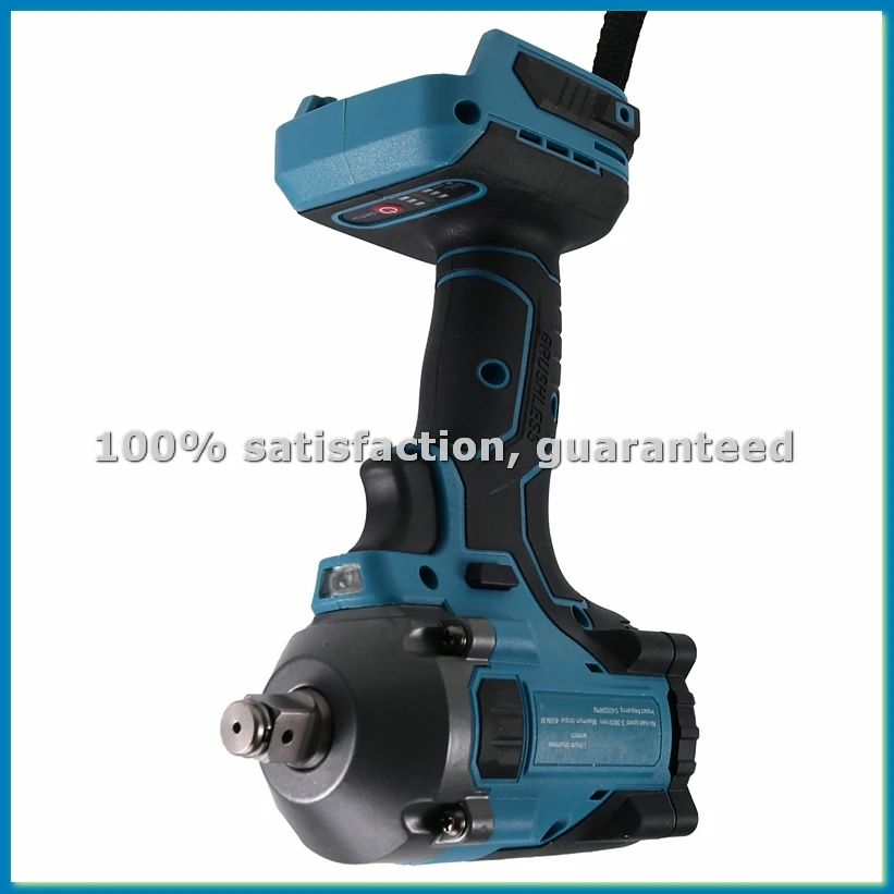 

550N.M Brushless Electric Impact Wrench Rechargeable Wrench 1/2In Variable Car Repair Power Tool for 18V Battery-A10G