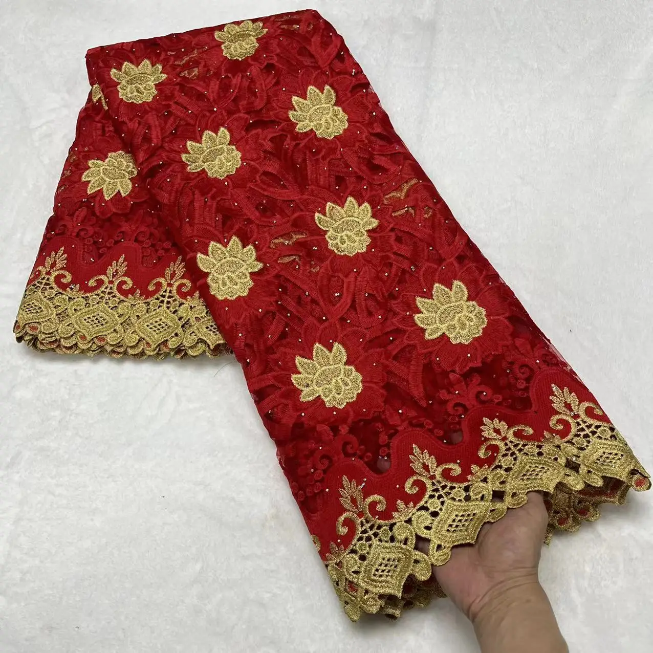 

100% Cotton 5yards Swiss Voile Lace In Switzerland African Stones Embroiered Lace Fabrics High Quality Dry Lace b12-15