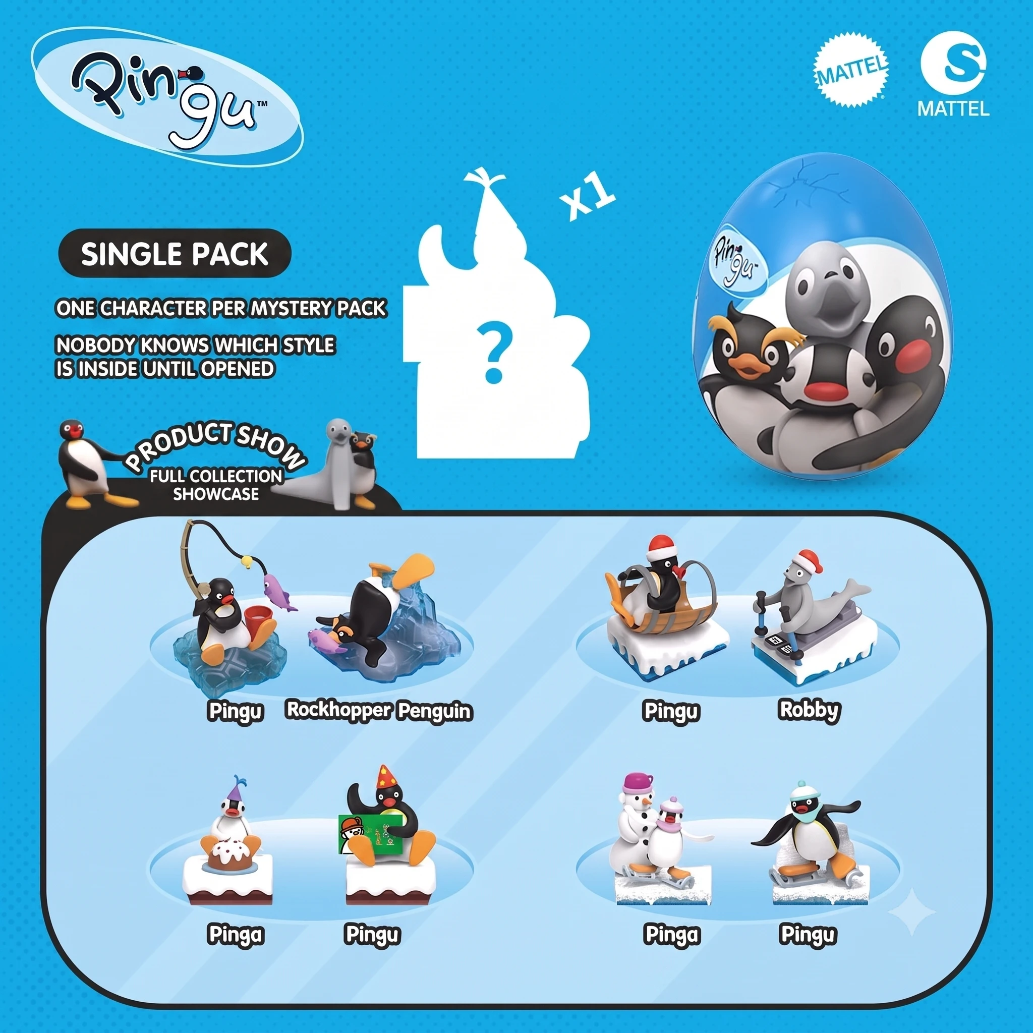 Pingu Penguin Ski Series Surprise Blind Egg Mini Micro Scene Gacha Anime Collectible Figure Ornament Birthday Christmas Gift - view 6