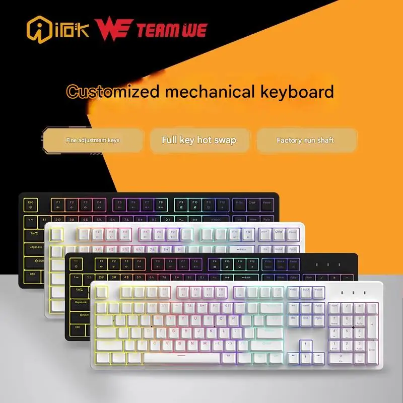 

IROK FE87 RGB U Mechanical Keyboard Single Mode Wired (TYPE-C) Full-key Hot-swap Free DIY Office Keyboard PC Accessories
