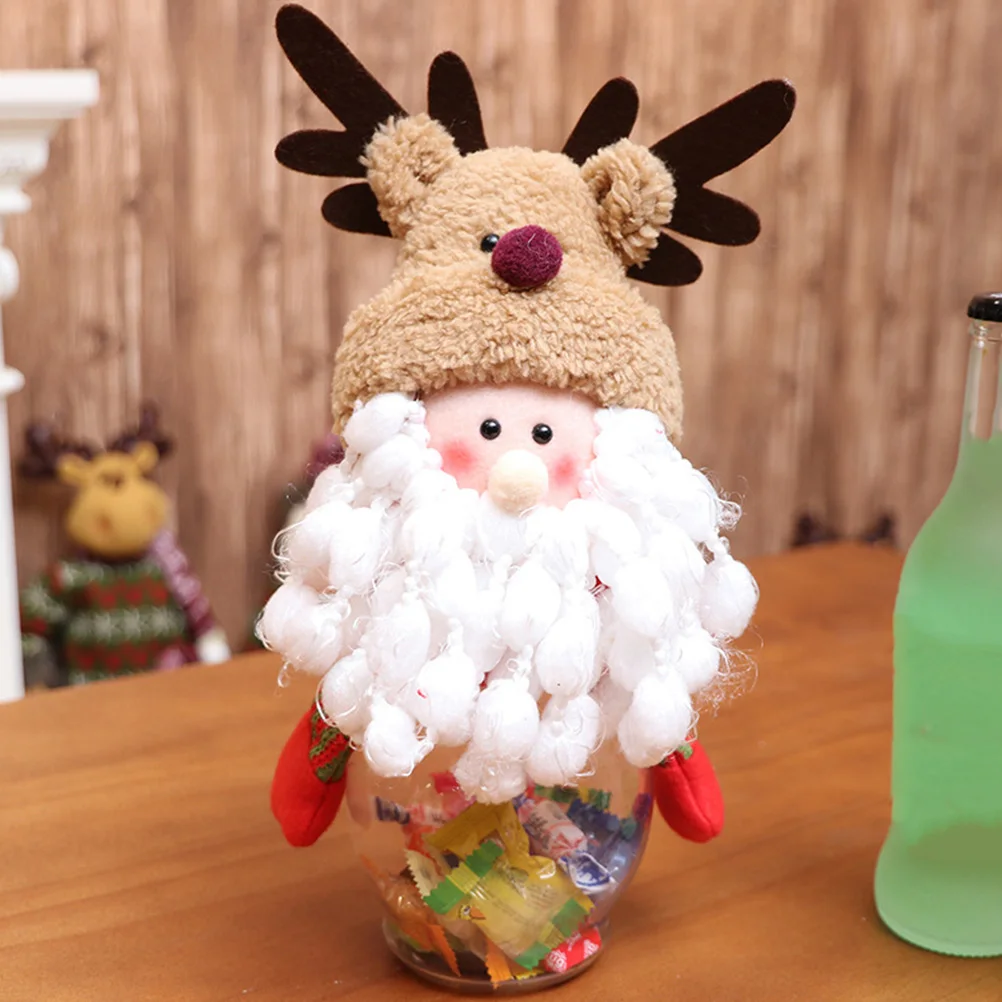 

2Pcs Christmas Decoration Snowman Santa Claus Candy Container Portable Storage Box Candy Packaging Festive Party Supplies