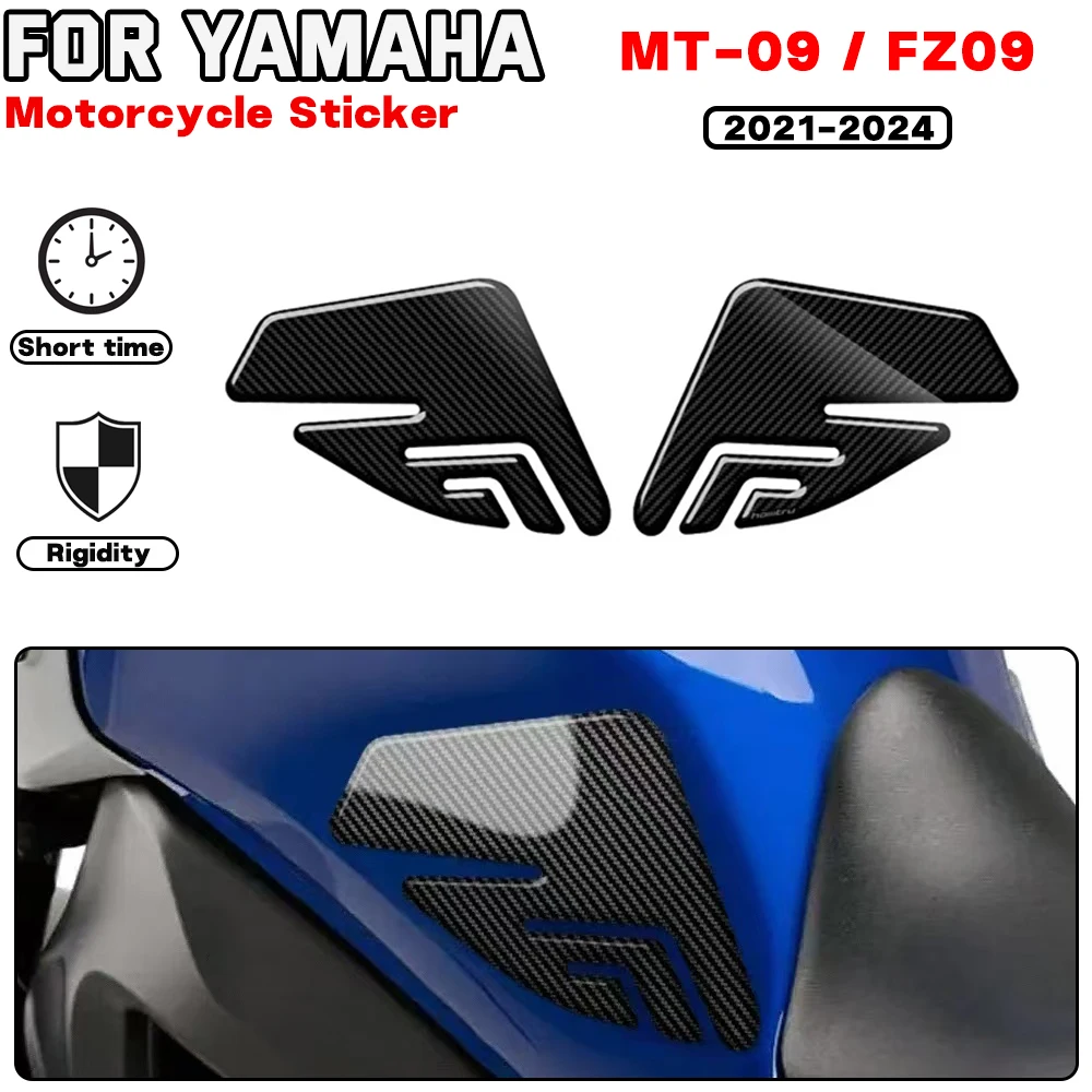 

For YAMAHA R3 2019 2020 2021 2022 2023 2024 Motorcycle Side Fuel Tank Pad Knee Decal Protection Stickers Carbon-look