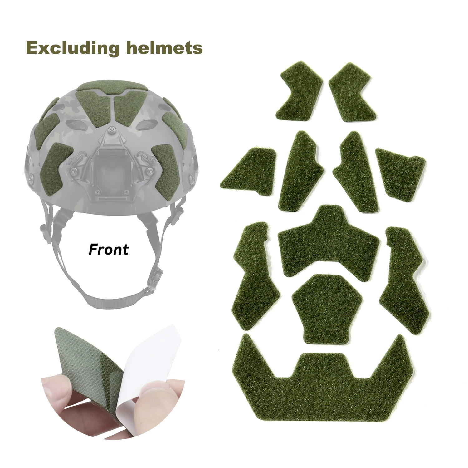 

Тактические нашивки для страйкбольного шлема, универсальная внешняя лента, набор наклеек на крючок и петлю для шлема, для быстрых шлемов, волшебная наклейка